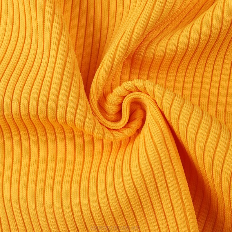 Herve Leger Amber Strappy Ribbed Bandage Dress