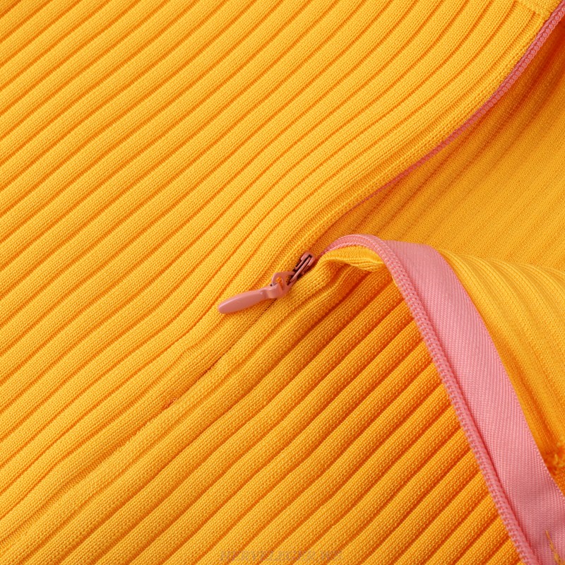 Herve Leger Amber Strappy Ribbed Bandage Dress
