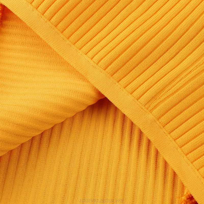 Herve Leger Amber Strappy Ribbed Bandage Dress