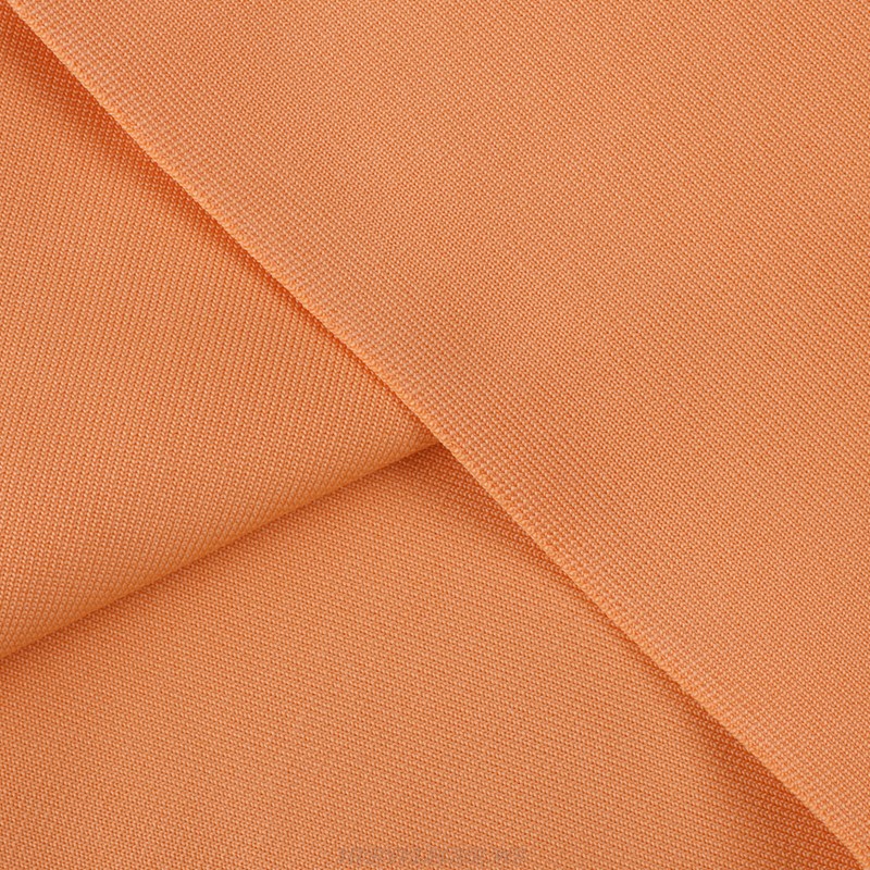 Herve Leger Peach W Neck Bandage Dress
