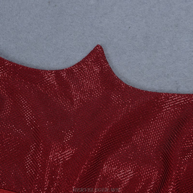 Herve Leger Red Mermaid Gown
