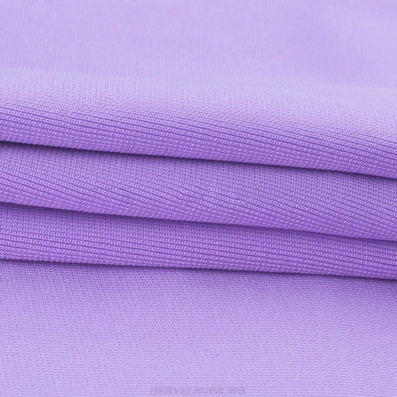 Herve Leger Lavender Halter Ribbed Dress