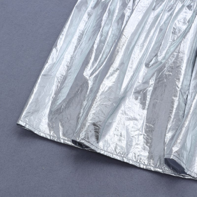 Herve Leger Silver A Line Stars Gown