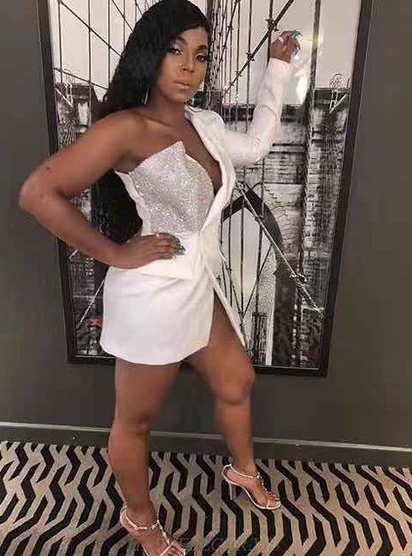 Herve Leger White Silver One Sleeve Sequin Blazer Dress