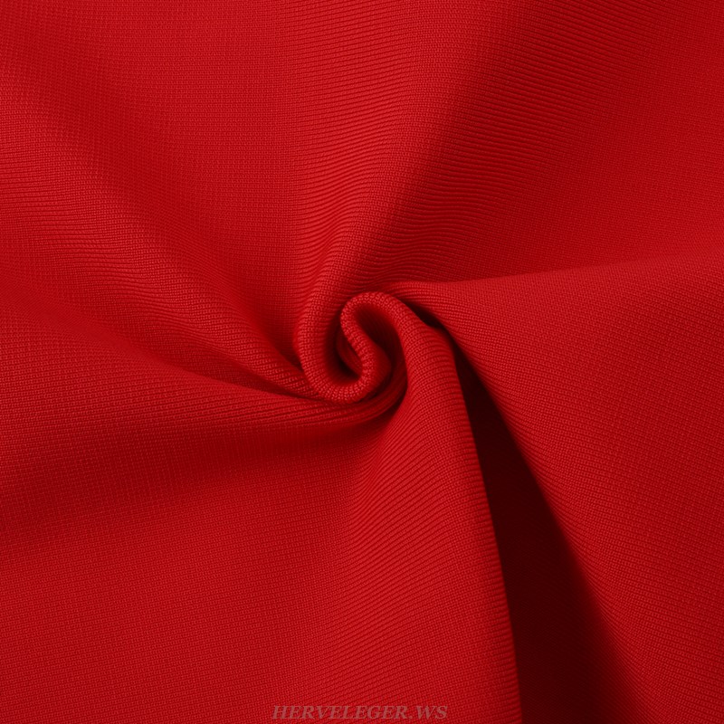 Herve Leger Red Basic Bandage Dress