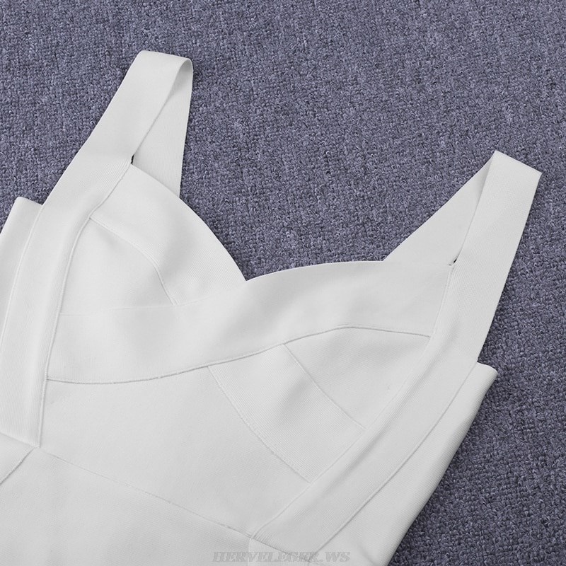 Herve Leger White Basic Bandage Dress