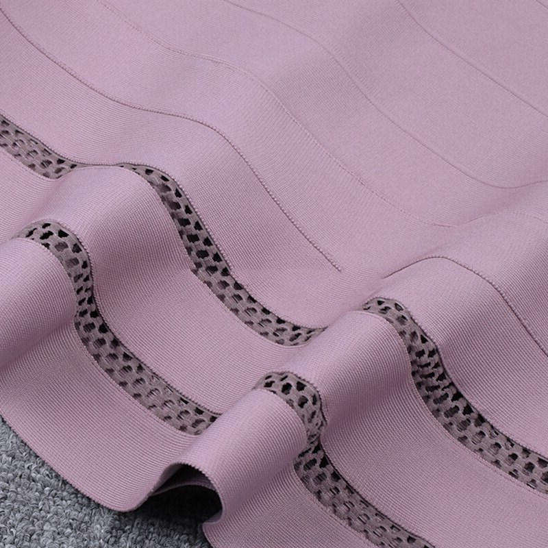 Herve Leger Lilac Bardot A Line Dress