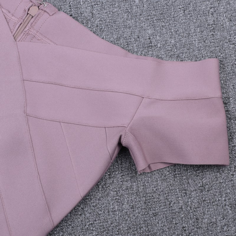 Herve Leger Lilac Bardot A Line Dress