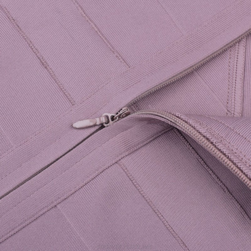 Herve Leger Lilac Bardot A Line Dress