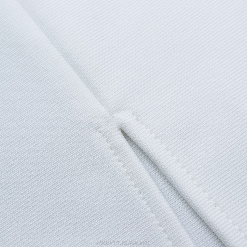 Herve Leger White Crochet Dress