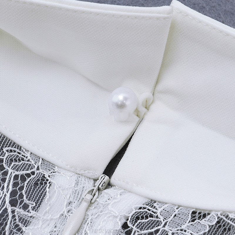 Herve Leger White Lace Dress
