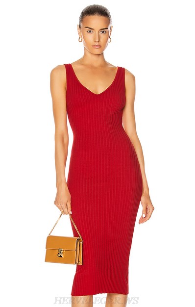 Herve Leger Red Dress