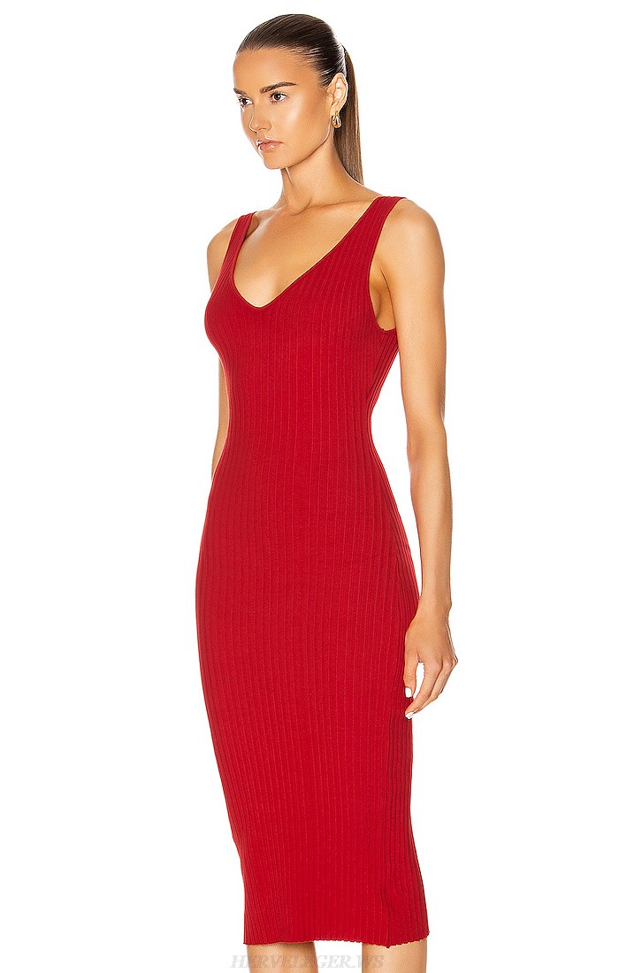 Herve Leger Red Dress