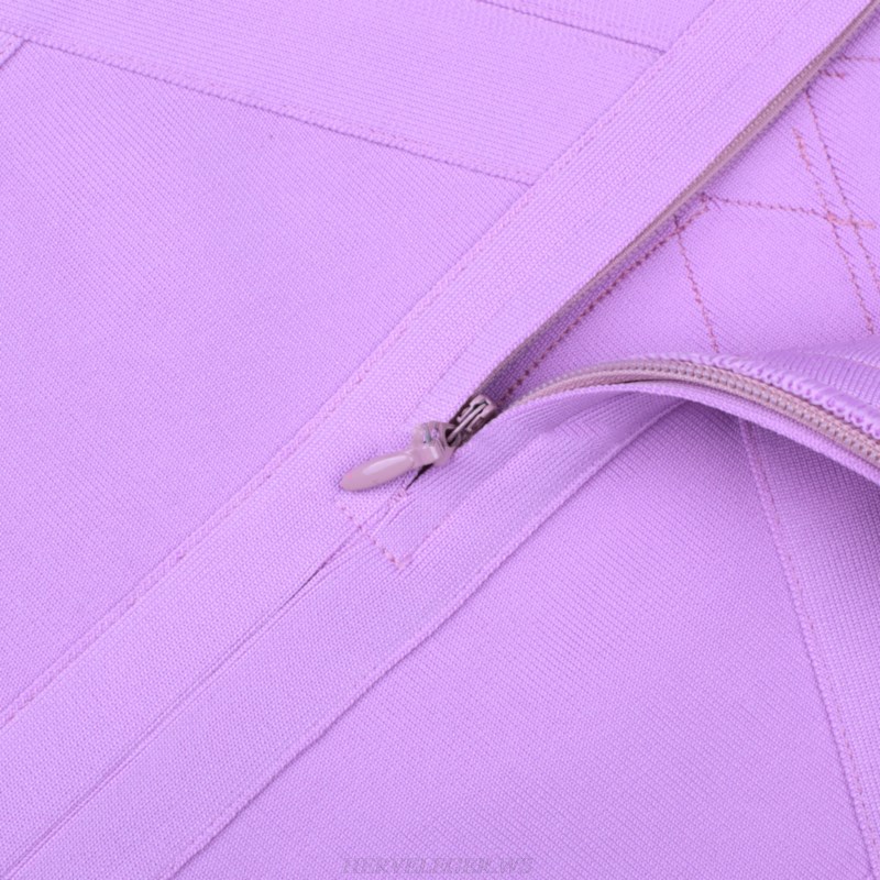 Herve Leger Lilac Strapless Dress