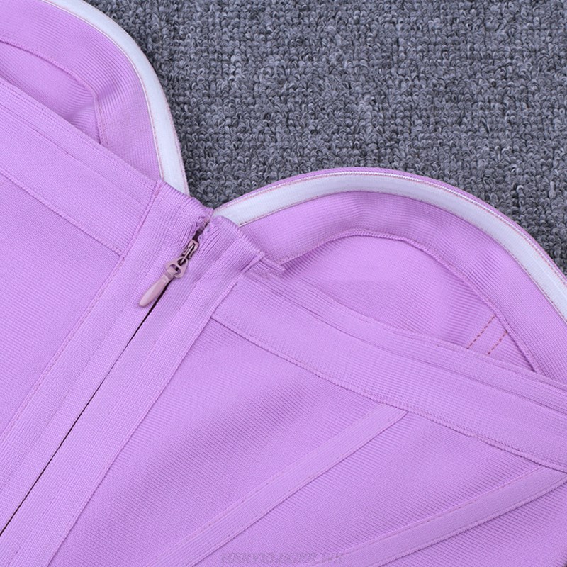 Herve Leger Lilac Strapless Dress