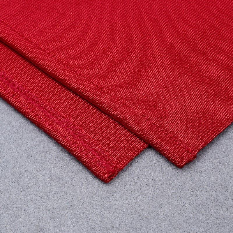Herve Leger Red Strappy Dress