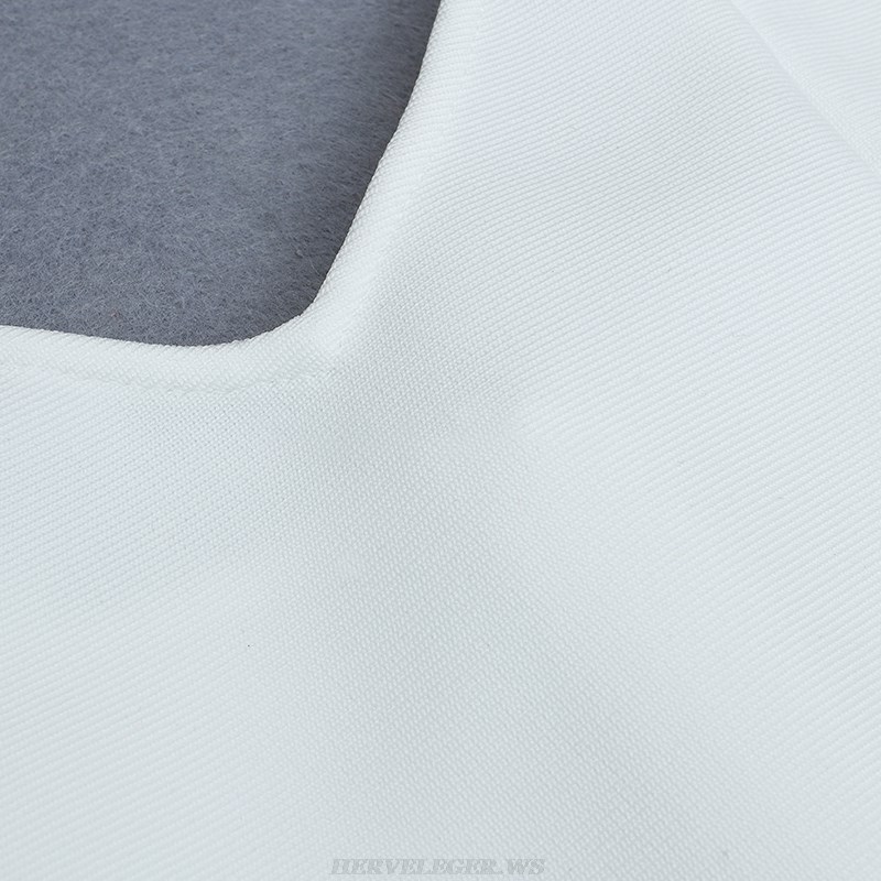 Herve Leger White Fluted Dress