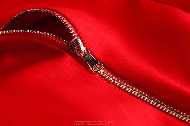 Herve Leger Red Blazer Dress