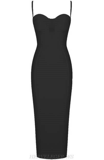 Herve Leger Black Bustier Structured Dress