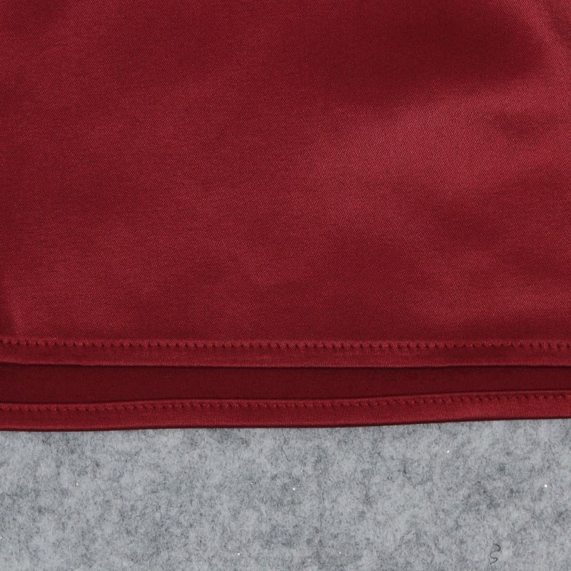 Herve Leger Burgundy Draped Satin Dress