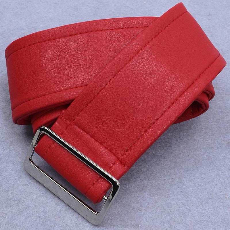 Herve Leger Red Faux Leather Coat