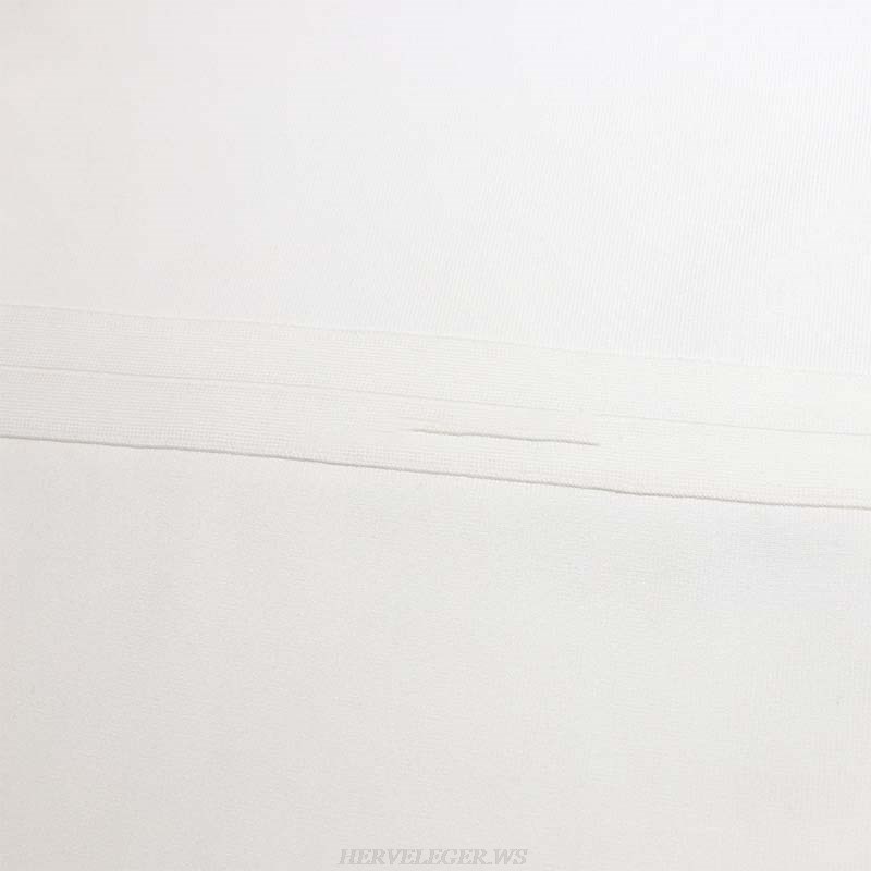 Herve Leger White Halter Dress