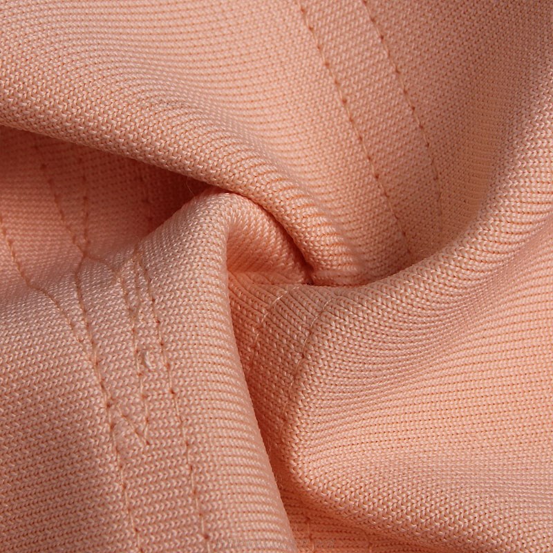 Herve Leger Peach Long Sleeve Feather Bardot Dress