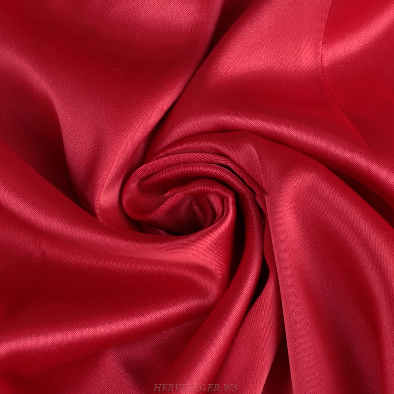 Herve Leger Red Puff Embellished Sleeve Dress