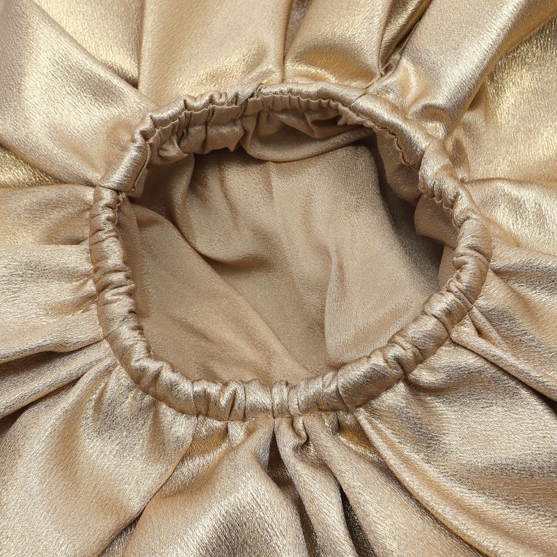 Herve Leger Gold Puff Sleeve Bardot Dress