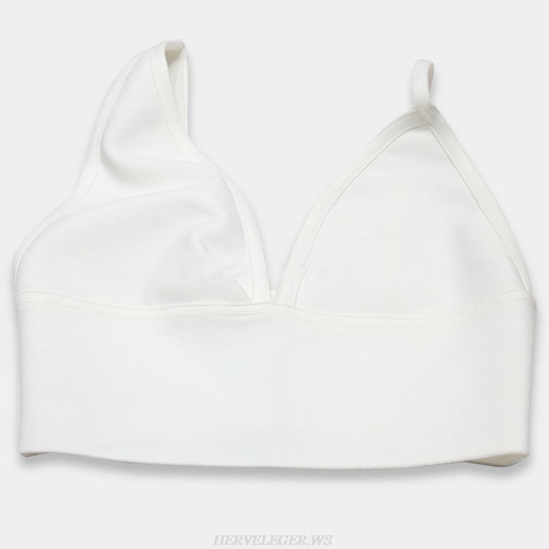 Herve Leger White Two Piece Dress