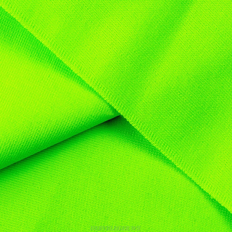 Herve Leger Neon Long Sleeve Cut Out Detail Dress