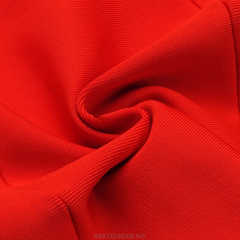 Herve Leger Red Strapless Heart Dress