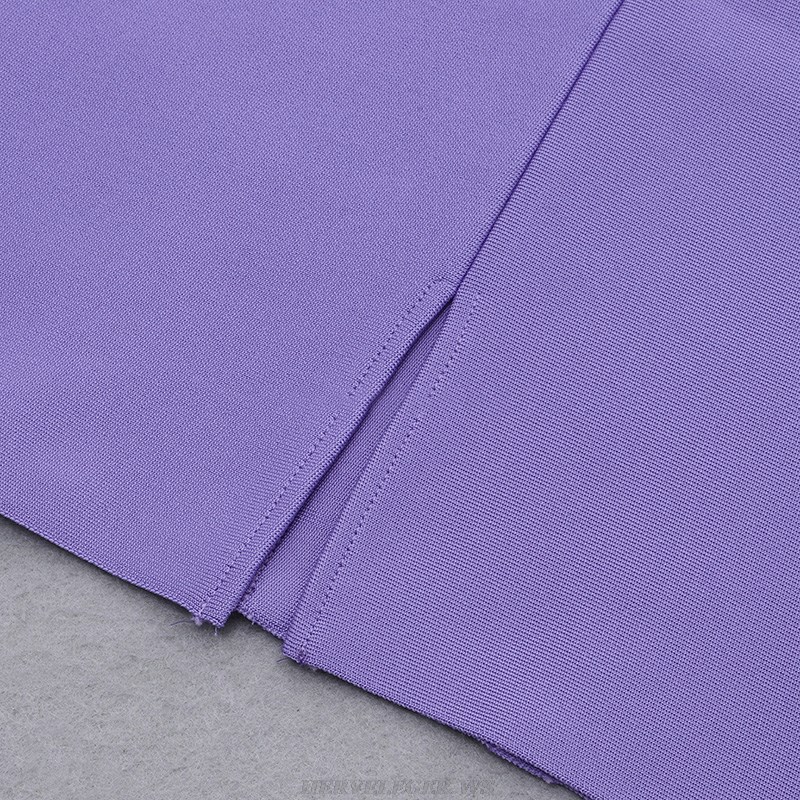 Herve Leger Purple Corset Dress
