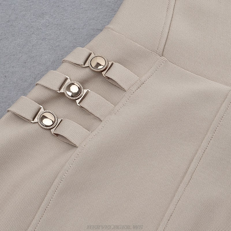 Herve Leger Nude Structured Corset Dress