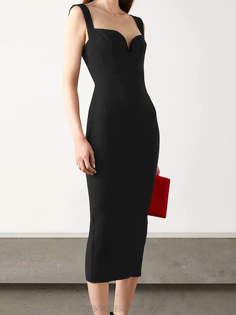 Herve Leger Black Sweetheart Dress