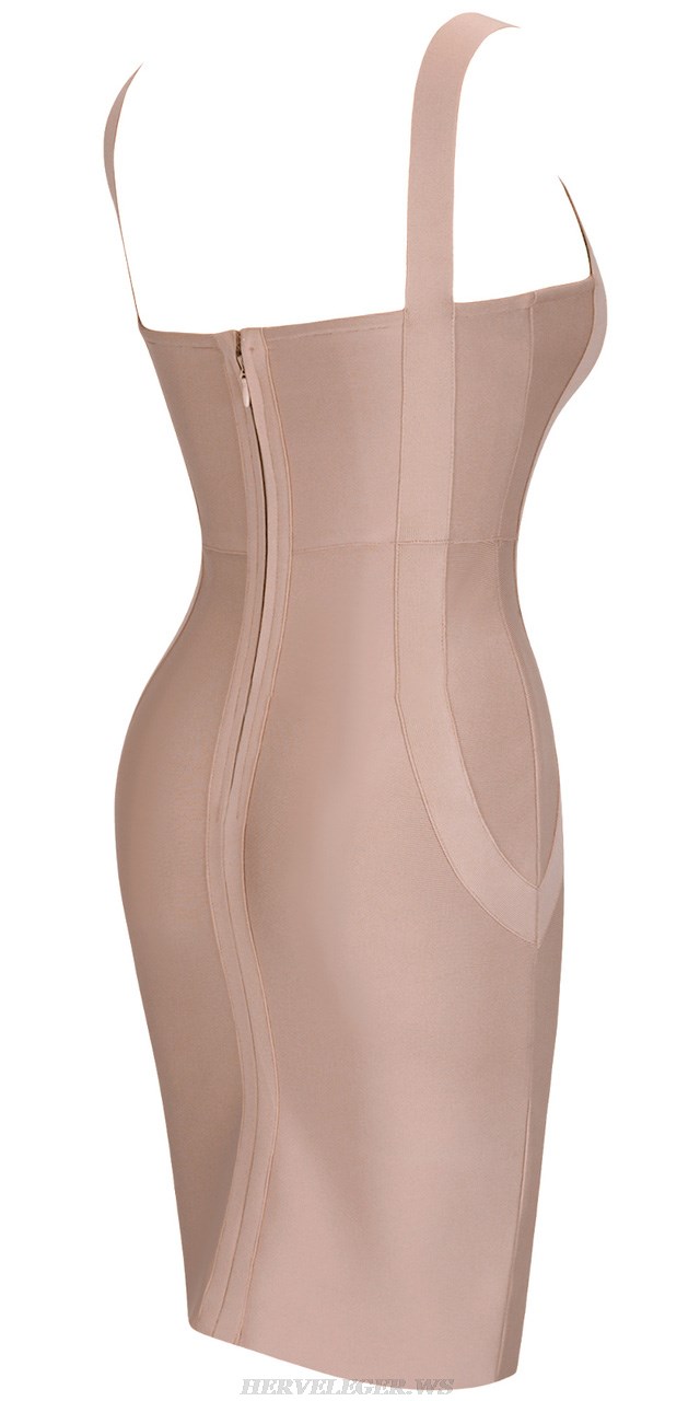 Herve Leger Nude Basic Dress