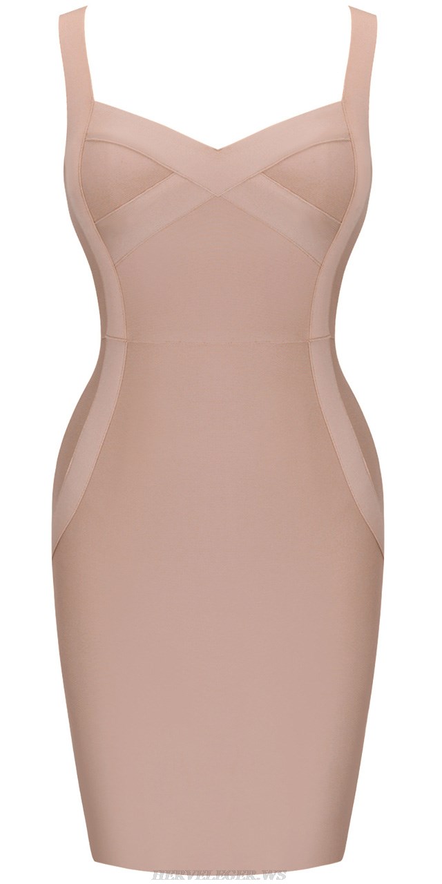 Herve Leger Nude Basic Dress