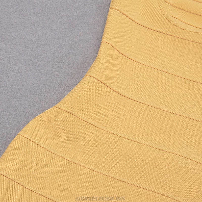 Herve Leger Amber Halter Bustier Dress