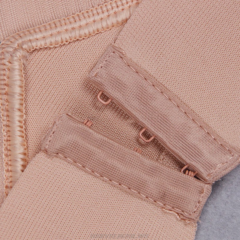 Herve Leger Nude Ribbed Two Piece Dress