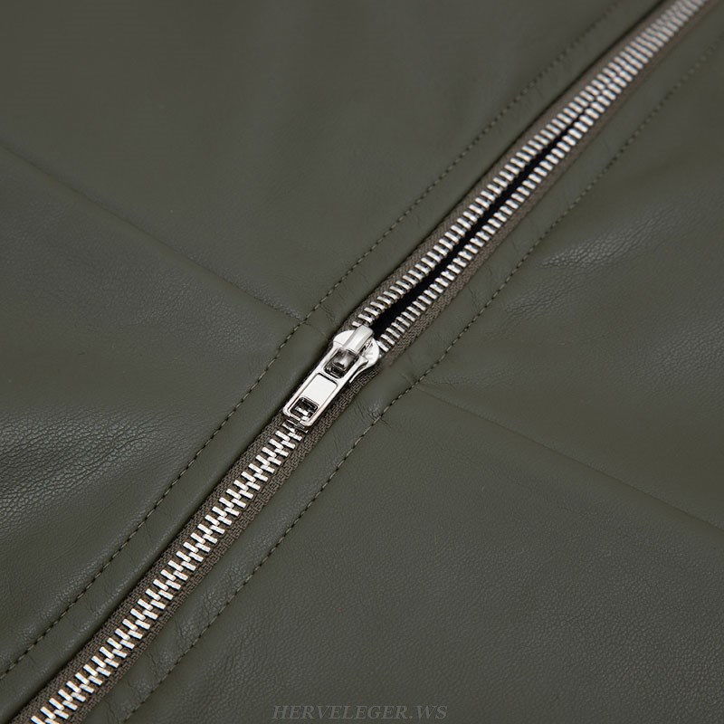 Herve Leger Strapless Faux Leather Dress