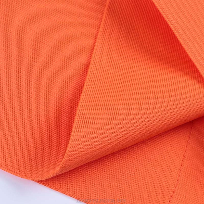 Herve Leger Orange Basic Two Piece Dress