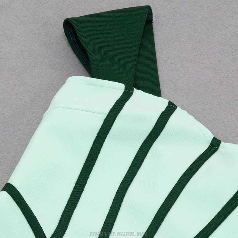 Herve Leger Green Mint Structured Dress