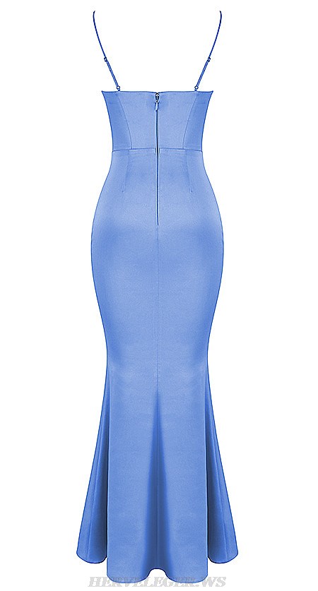 Herve Leger Blue Structured Mermaid Gnow 