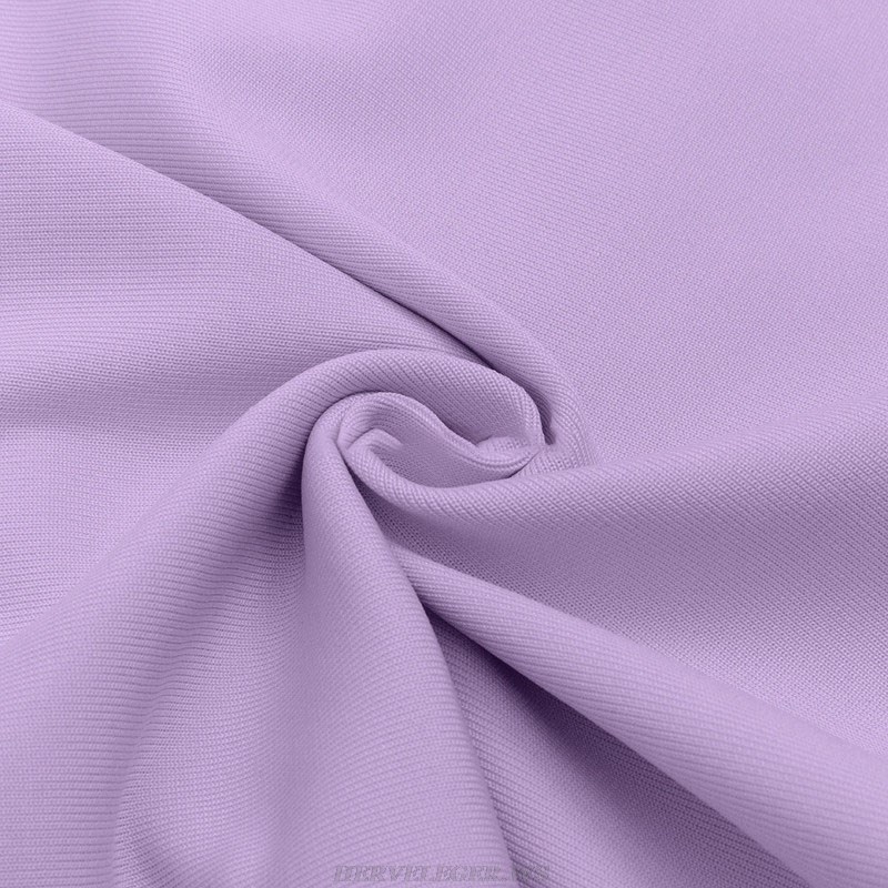 Herve Leger Purple Strapless Structured Midi Dress