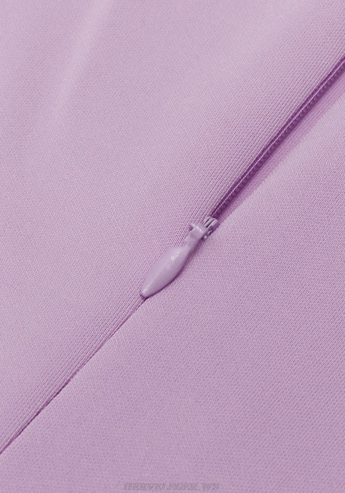 Herve Leger Lavender One Shoulder Pleated Detail Dress