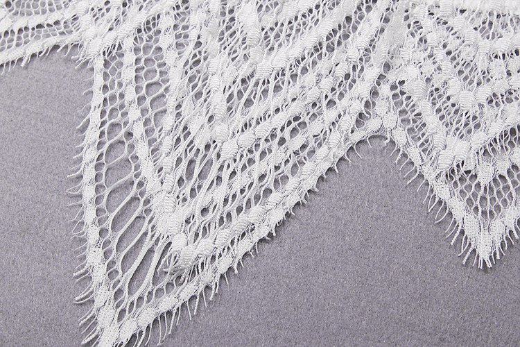 Herve Leger White Strapless Cut Out Hem Lace Dress