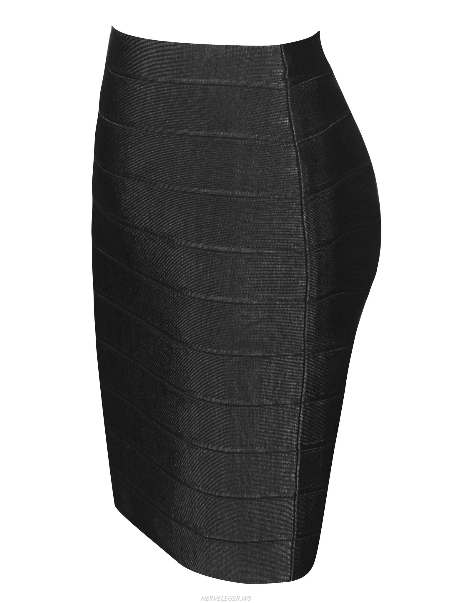 Herve Leger Black Pencil Cut Bandage Skirt