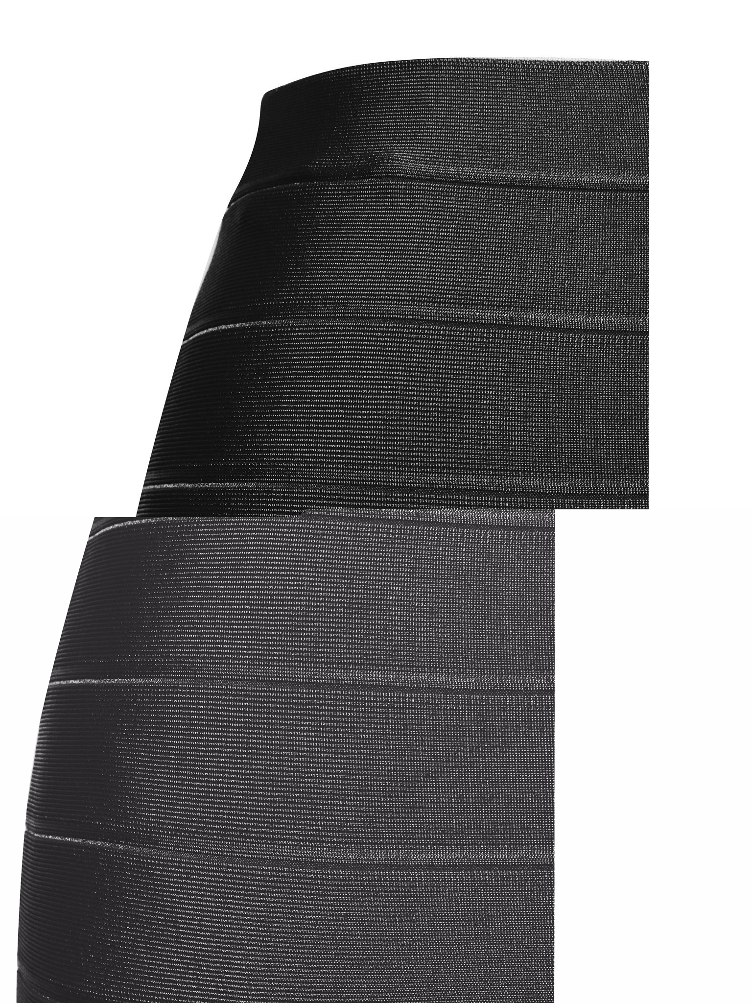 Herve Leger Black Pencil Cut Bandage Skirt
