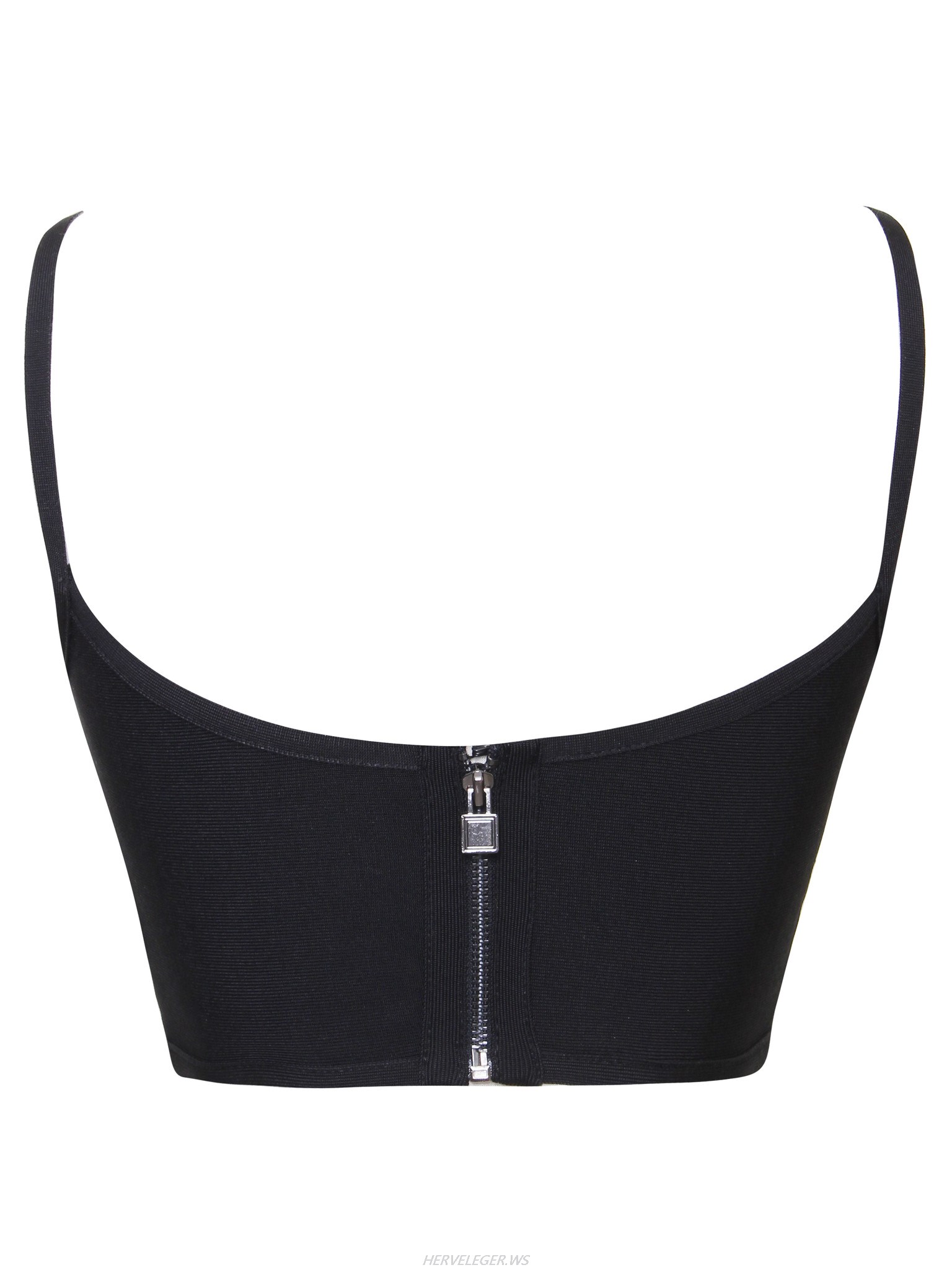 Herve Leger Black Stud Detail Bandage Crop Top