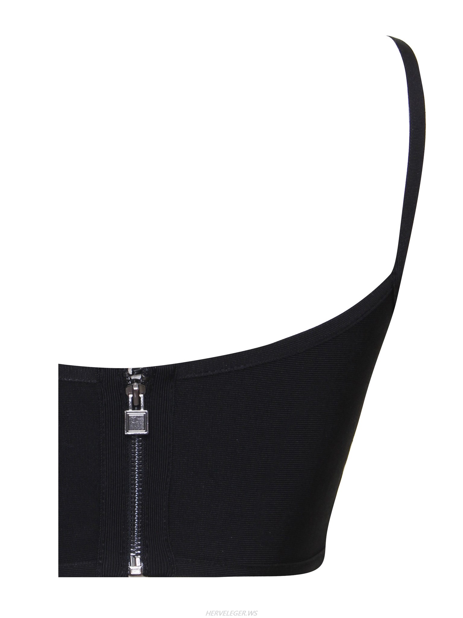 Herve Leger Black Stud Detail Bandage Crop Top